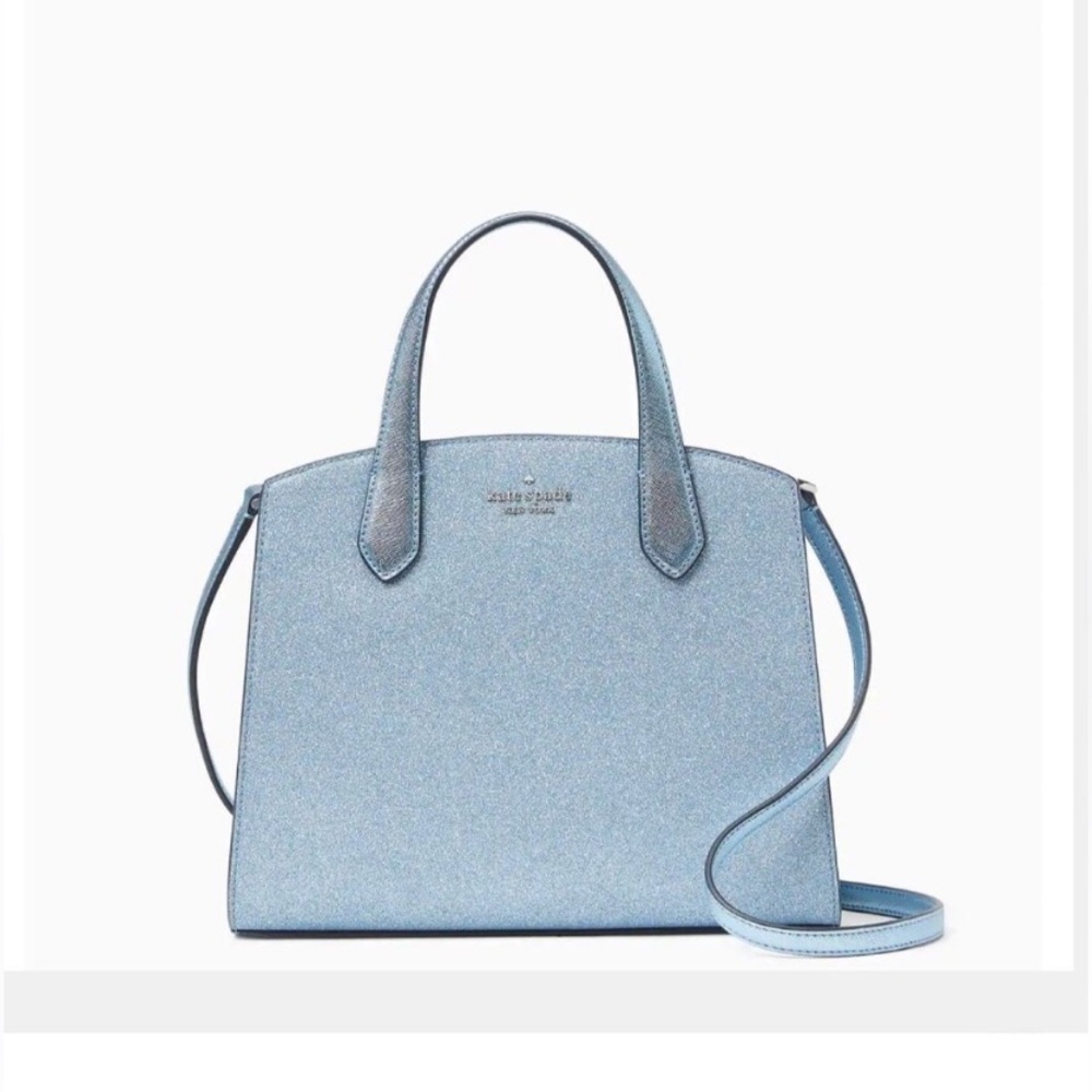 Kate Spade blue tinsel handbag